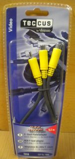 Teccus by Vivanco 0,2m Video Y-Adapter Chinch Stecker - 2x Chinch Buchse* so175