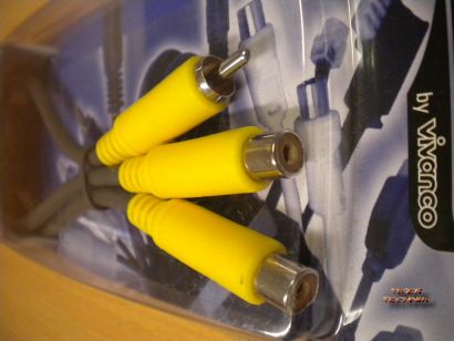 Teccus by Vivanco 0,2m Video Y-Adapter Chinch Stecker - 2x Chinch Buchse* so175