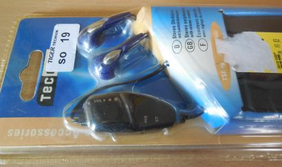 Teccus by Vivanco TSR 80 Audio Stereo Kopfhörer mit Lautstärkeregler Tasche*so19
