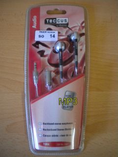 Teccus by Vivanco TSR4 Nackenband Stereo Ohrhörer 3,5mm Kopfhörer 0,75m* so14