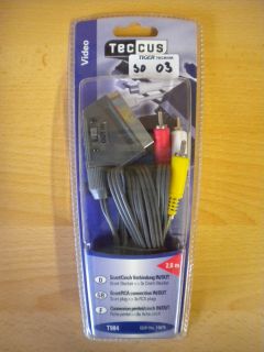 Teccus by Vivanco Video Scart Cinch Kabel 2 m IN-OUT Scart - 3x Cinch * so03