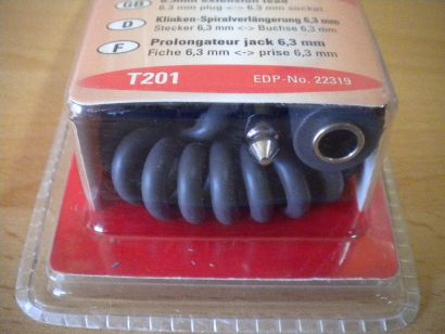 Teccus by Vivanco Audio Klinken-Spiralverlängerung 6,3mm Stecker - Buchse *so232