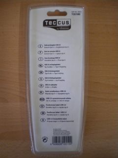 Teccus by Vivanco USB 2.0 Verlängerungskabel 2m Typ A Stecker Kupplung* so234