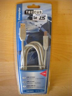 Teccus by Vivanco Computer USB 2.0 Kabel Typ A - Typ B Stecker 1,5m* so235