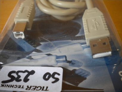 Teccus by Vivanco Computer USB 2.0 Kabel Typ A - Typ B Stecker 1,5m* so235