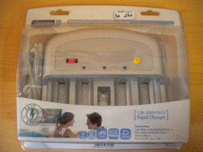 Vivanco Universal Tisch Schnellladegerät für AA AAA Baby Mono Batterien *so240