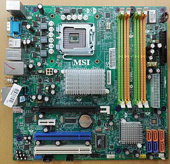 MSI MS-7502 Ver 1.2 Medion MD8828 Mainboard +Blende Sockel 775 Intel G33* m176