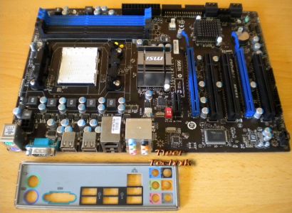 MSI MS-7599 Ver 2.0 Mainboard 770-G45 Sockel AM3 DDR3 + Blende* m179