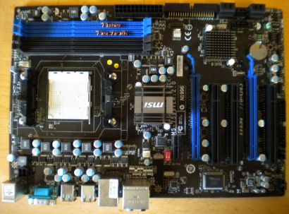 MSI MS-7599 Ver 2.0 Mainboard 770-G45 Sockel AM3 DDR3 + Blende* m179