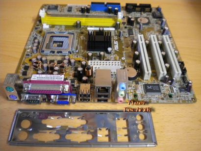 Asus P5VDC-TVM S Rev 1.00G Mainboard +Blende Sockel 775 VGA Audio LAN DDR2* m183
