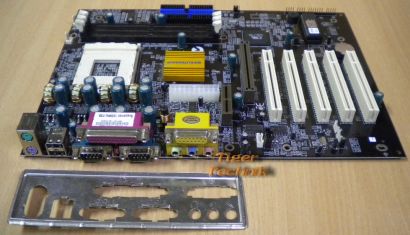 ECS Elitegroup K7VZA Rev. 3.0 Mainboard +Blende Sockel A 462 AGP PCI SDRAM* m209
