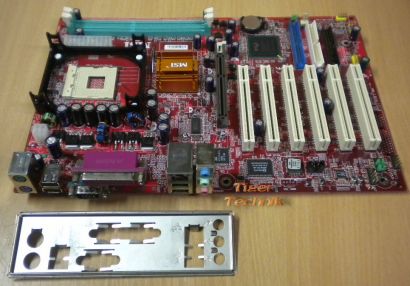 MSI 845PE Neo MS-6580 Ver. 3.0 Mainboard Sockel 478 AGP PCI + Blende* m212