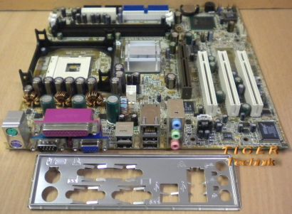 FIC VG33 Mainboard Sockel 478 AGP PCI LAN VGA Intel 845GE + Blende* m223