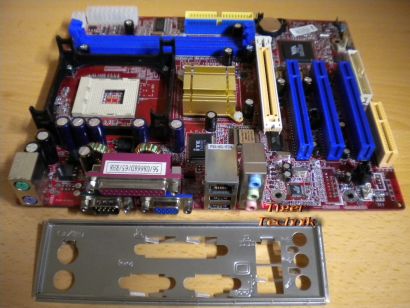 Biostar U8668-D Ver 5.6 Mainboard +Blende Sockel 478 AGP PCI VGA Audio LAN* m224