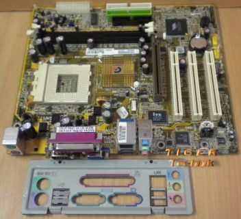 Gigabyte GA-7VKMP-FA Mainboard Sockel 462 AGP PCI LAN VGA + Blende* m226