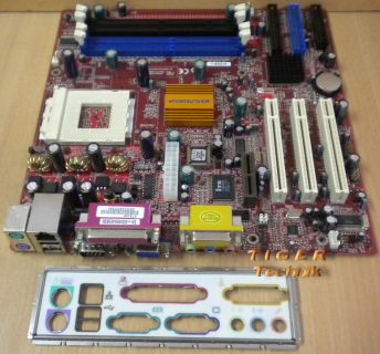 ECS Elitegroup K7SOM+ V. 5.1 Mainboard Sockel 462 AMR PCI + Blende* m251