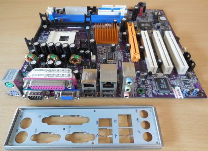 ECS Elitegroup SF2/661FX Rev1.1 Mainboard + Blende Sockel 478 VGA LAN DDR* m419