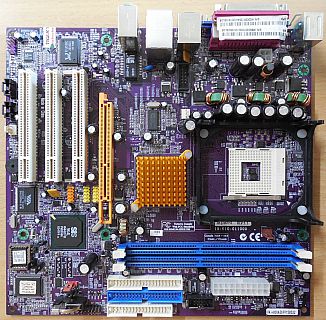 ECS Elitegroup SF2/661FX Rev1.1 Mainboard + Blende Sockel 478 VGA LAN DDR* m419