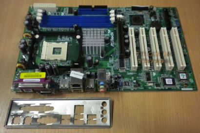 ASRock P4VT8 Rev. 1.04 Mainboard Sockel 478 AGP PCI LAN Seriell + Blende* m258