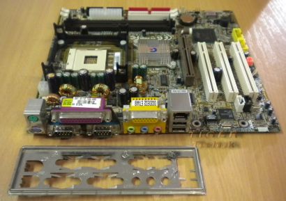 Gigabyte GA-8IEML Rev. 1.1 Mainboard Sockel 478 AGP PCI 2x Seriell + Blende* m271