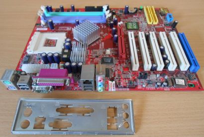 MSI MS-6570 Ver1 K7N2 Mainboard +Blende Sockel A 462 FSB 400 DDR AGP8X PCI* m282