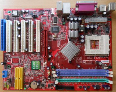 MSI MS-6570 Ver1 K7N2 Mainboard +Blende Sockel A 462 FSB 400 DDR AGP8X PCI* m282