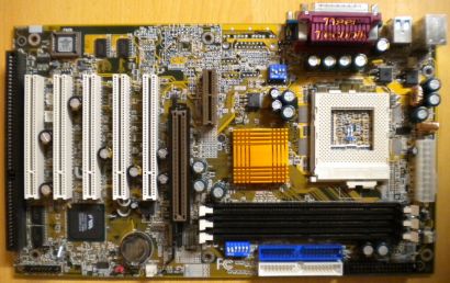 Gigabyte GA-6VXC7-4X Rev 3.0 Mainboard +Blende Sockel 370 PIII AGP PCI ISA* m321
