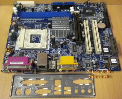 ASRock K7S41 Rev. 1.03 Mainboard Sockel 462 AGP x8 PCI AMR VGA + Blende* m327