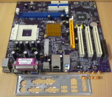 Elitegroup 741GX-M Rev. 1.0 Mainboard Sockel 462 AGP PCI CNR VGA + Blende* m344