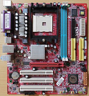 MSI K8MM3-V MS-7181 Ver 2.0 Mainboard +Blende Sockel 754 VGA Sound LAN AGP* m351