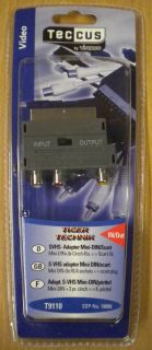 Teccus by Vivanco Scart Adapter SVHS 3x Cinch S-Video In Out schaltbar* so176