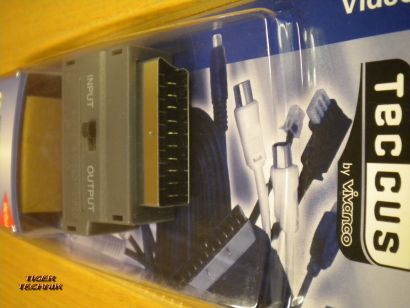 Teccus by Vivanco Scart Adapter SVHS 3x Cinch S-Video In Out schaltbar* so176