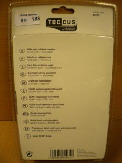 Teccus by Vivanco Video Scart Kabel vollverschaltet 5m Stecker-Stecker *so188