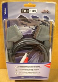 Teccus by Vivanco Scart Kabel mit Audio-Abzweigung 1,5m St. - St.+2x Cinch*so189