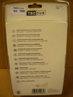 Teccus by Vivanco Scart Kabel mit Audio-Abzweigung 1,5m St. - St.+2x Cinch*so189