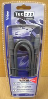 Teccus by Vivanco S-VHS Verlängerung Kabel Mini-DIN-St.-Mini-DIN-Ku. 2m*so194