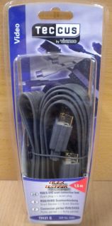 Teccus by Vivanco RGB SVHS Verbindung Scart Kabel 1,5m Stecker-Stecker *so196