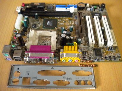 MSI MS-6154 Ver 2 Mainboard +Blende Sockel 370 AGP PCI 2xSeriell USB SD-RAM*m362