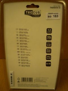 Teccus by Vivanco 1080p Full HDTV HDMI Kabel 1,8m V1.3 HighQuality schwarz* So183