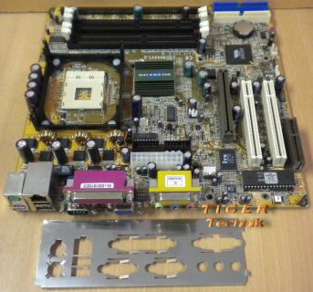 Shuttle MV42V1.3 Mainboard MV42N Ver. 1.3 So. 478 AGP PCI CNR + Blende* m366