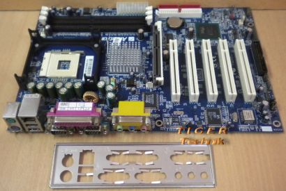 Albatron PX845PEV PRO 800 Mainboard AGP PCI 2x Seriell USB LAN + Blende* m370
