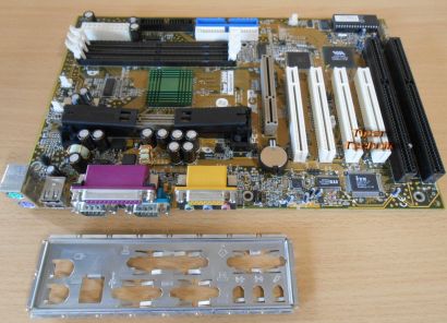 Chaintech 6VTA2-D100N Mainboard +Blende Slot 1 VIA 2x ISA AGP PCI Audio* m385