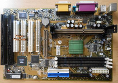 Chaintech 6VTA2-D100N Mainboard +Blende Slot 1 VIA 2x ISA AGP PCI Audio* m385