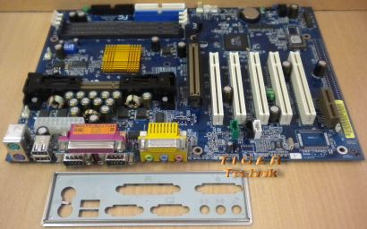 Gigabyte GA-7VX Rev 1.0 Mainboard +Blende AMD Slot A AGP PCI Audio SD-RAM* m388