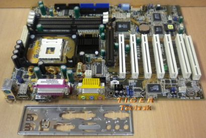 Asus P4S333 Rev. 1.02 Mainboard Sockel 478 AGP PCI ACR USB + Blende* m395
