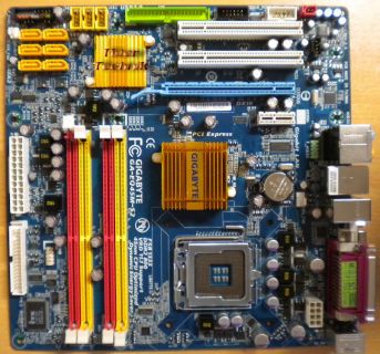 Gigabyte GA-EQ45M-S2 Rev 2.0 Mainboard +Blende Sockel 775 PCIe x16 DVI VGA* m404