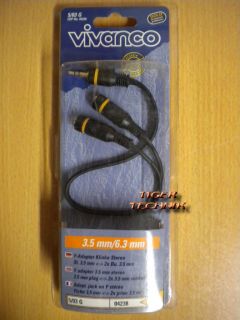 Vivanco Gold Audio Y-Adapter 3.5mm Klinke St. - 2x Klinke Buchse 0,2m lang*so250