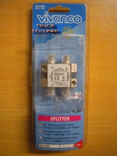 Vivanco SAT 3-fach Antennenverteiler F-Buchse - 5-2400MHz - 3x F-Buchse *so263