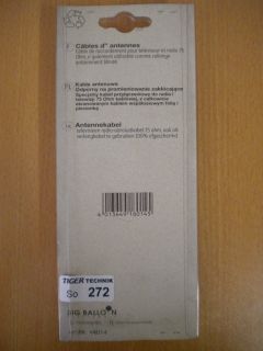 BigBalloon TV/Radio Antennenkabel weiß Koax-Stecker - Koax-Kupplung 2,5m *so272