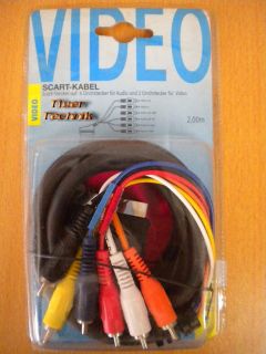 BigBalloon Adapter Kabel Scart-Stecker - Chinch Stecker 2xVideo 4xAudio 2m*so277